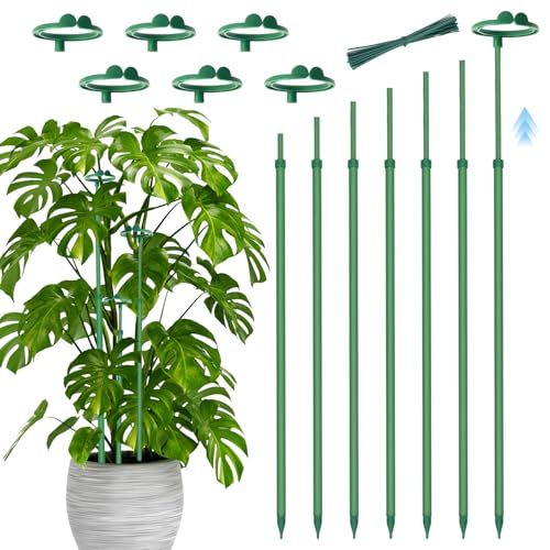 Telescoping Plant Stakes, 7Pcs 17.9IN to 42.3IN Adjustable Monstera Support - size: 25Inches 7Pack
