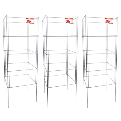 Cedar Ridge Square Foldable Tomato Cages - Heavy Duty Plant Support for Vegetable Garden, Vegetables, and Flowers - Stakes and Trellis for Climbing Plants - Made in The USA (13x40) - 3-Pack - size: 13 x 40 inches