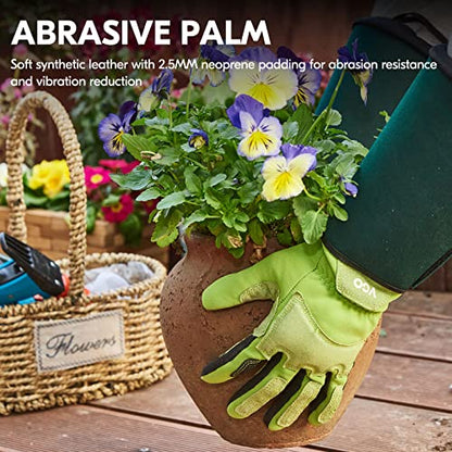 Vgo... Gardening Gloves Ladies,Safety Work Gloves,Long Sleeves Gauntlet,Puncture Proof,Touchscreen(Size M,Light green,SL7477) - color: 1 Pair - Spring Green, size: Women's Medium