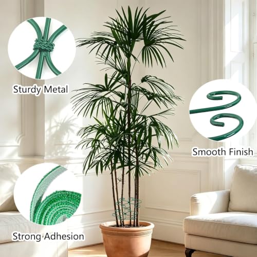 5PCS Plant Supports, 4.3 Inch Metal Stem Support Holders Plant Stabilizer