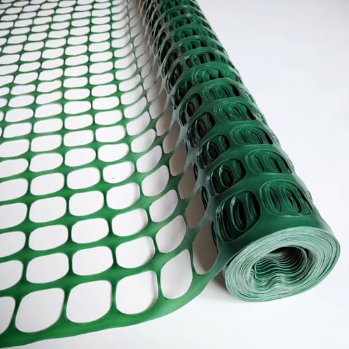 PotatoLife 4'x100' Plastic Mesh Fence for Garden with 100 Zip Ties, Green - color: Green, size: 4' x 100' (10.71 lb)