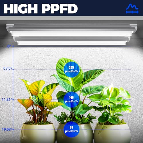 Barrina T8 Grow Lights, 2FT 5000K White Full Spectrum Plant Lights, 6 Packs - size: 2FT