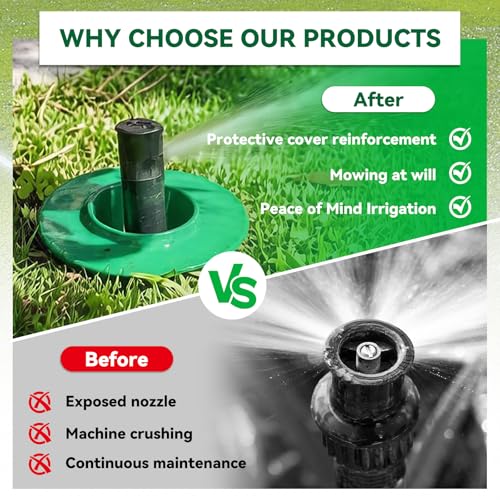 Lawn Sprinkler Head Protector – 10 Pcs for 1.5" - 2.5" Sprinkler Heads