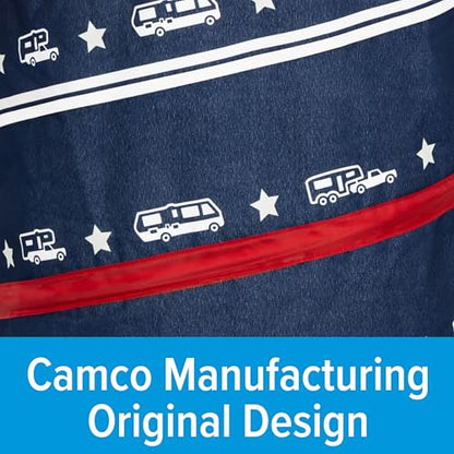 Camco Campsite Pop Up Utility Container with Liner and Zipper Close Lid for RV Storage, Laundry Hampers, and Organization, Patriotic - color: Patriotic