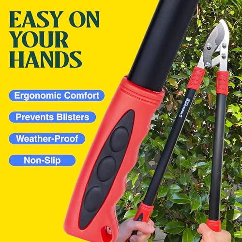 Haus & Garten PowerPRO Compound Action 29" Bypass Loppers - Use as loppers for tree trimming, branch cutters, heavy-duty garden pruning tree clippers, lopping shears