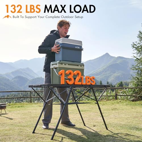 Portal 4 ft Folding Camping Grill Table Heavy Duty Portable Outdoor for BBQ