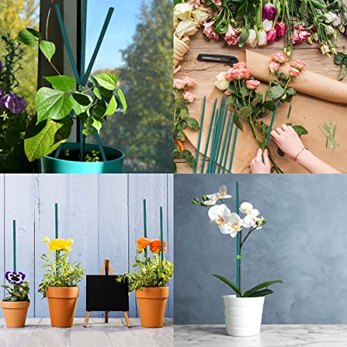 GAGINANG Green Bamboo Plant Stakes, 50 Pcs 18 Inches Floral Support Sticks - size: 18 inch Pack of 50