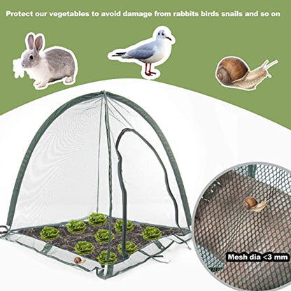Pop up Gardening Net Cover,36x36x39 inch Pack of 2,Pest Guard Cover for Vegetables Fruits Durable Plant Gardening Net, Pop-Up Chicken Pen for Small Animals Outdoor Run and Pet Enclosure - size: 36x36x39 inches