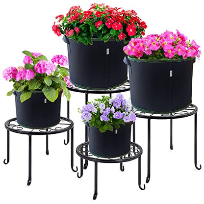 Niurui 5-Pack 10 Gallon Grow Bags Heavy Duty 300G Thickened Nonwoven Fabric Pots Plant Grow Bags with Handles - size: 10 Gallon