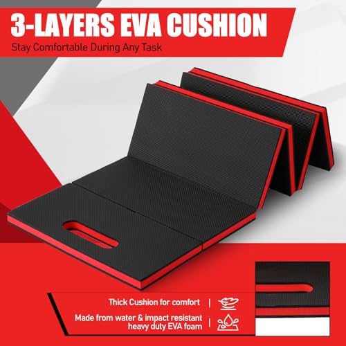 SHENLIU Foldable EVA Utility Mat with Handle, Heavy Duty Mechanic Mat