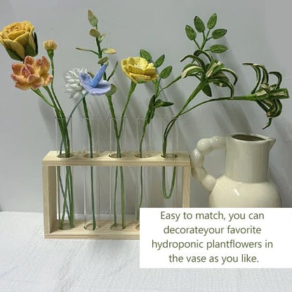 8 Pcs Test Tubes for Plant 6 x 1.2 Inch Plant Propagation Tube, Glass Test Tubes for Scientific Experiments, Round Bottom Test Tube for Hydroponic Plants, Home Office Wall Decor - size: 6x1.2 Inch