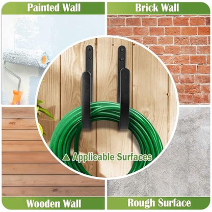 Hose Holders Wall Mount: 4Pcs Heavy-Duty Metal Garden Hose Hanger Outside - color: B-4PCS