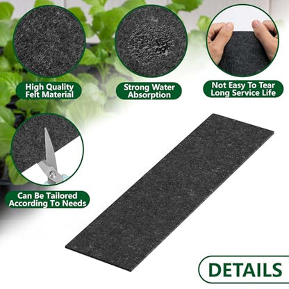 EBaokuup 8 Pcs 12-Cell Replacement Capillary Mats-18.5 x 3.5 Inches Self Watering Seed Starting Mat-Capillary Mats for Indoor Gardening Greenhouse Plant Seed Starting - color: 12cell-8pcs