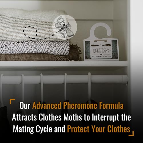 Dr. Killigan's Premium Clothing Moth Traps with Pheromones (White, 6 Traps) - color: White