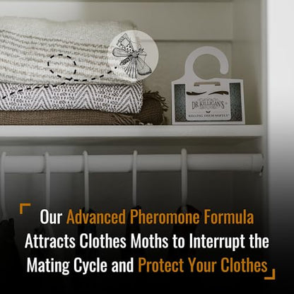 Dr. Killigan's Premium Clothing Moth Traps with Pheromones (White, 6 Traps) - color: White