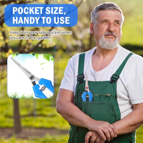 Lasnten 30 Pcs Pruning Shears 7.2" Bud Trimming Scissors, Blue - color: Blue