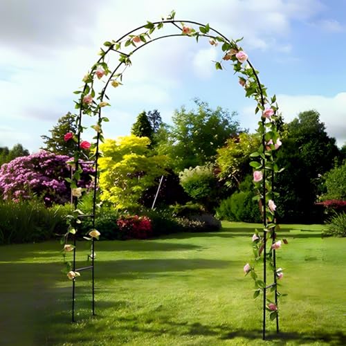 Metal Pergola Arbor, 4.6 ft W x7.9 ft High,Assemble Freely Light Weight - color: Green