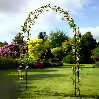 Metal Pergola Arbor, 4.6 ft W x7.9 ft High,Assemble Freely Light Weight - color: Green
