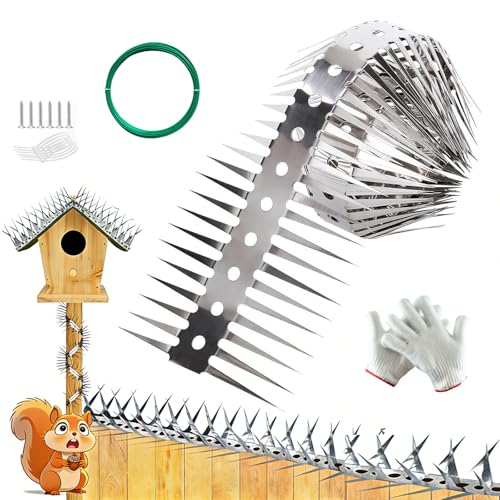 Anti-Climb Spikes for Raccoon & Bird Protection - Heavy-Duty Stainless Steel Barrier Nails for Fence, Roof, Trees | Outdoor Animal Climb Prevention (1PCS) - color: 1PCS