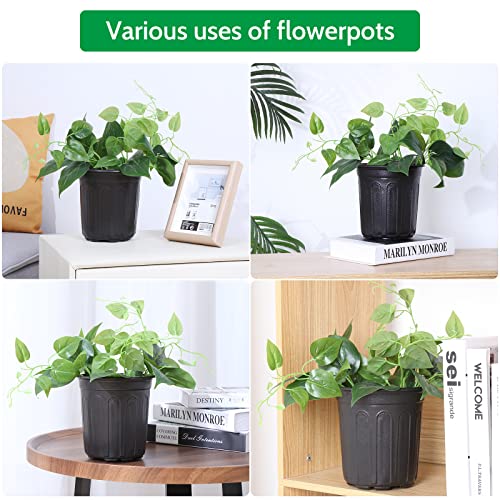 JERIA 50-Pack 1 Gallon Flexible Plant Nursery Pots,Thickened Soft Plastic Seedling Pots,Seed Starting Pot Flower Plant Container for Succulents，Seedlings - size: 1Gallon 50P