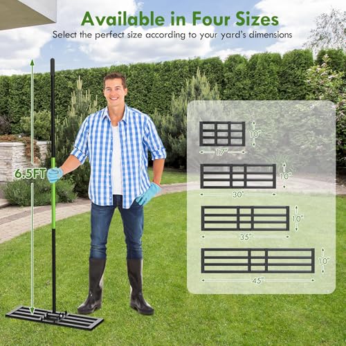 Seeutek Lawn Leveling Rake, 30" x 10" Heavy Duty Ground Leveler - size: 30"*10"