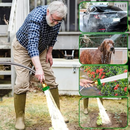 Metal Short Garden Hose 10 Ft 12 Ft, Flexible Stainless Steel Garden Hose 10 Feet 15 Feet Heavy Duty Water Hose Flexible Metal Water Hose (10 Feet) - size: 10 Feet