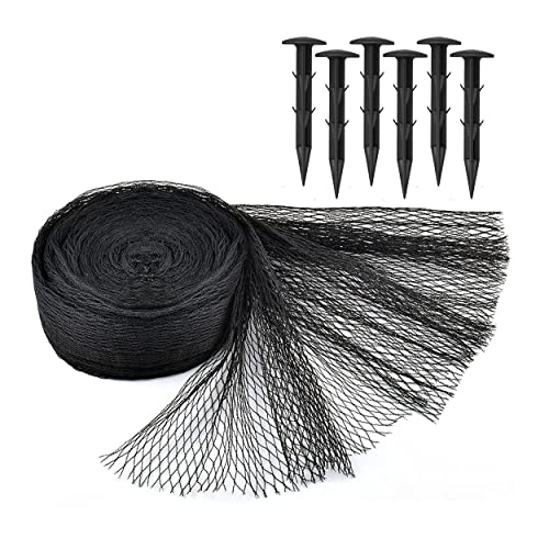 1ABOVE Pond Protection Kit With 6 pegs| Koi Pond Netting Kit Black Heavy Duty Woven Fine Mesh Net Cover for Leaves| Bird Protection Net| Leaf Net| Bird Repellent Net| Pond Cover Net (1, 3x4M)