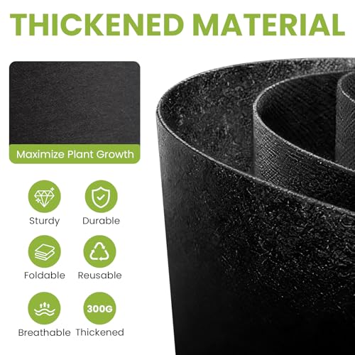 MEKOLIFE 6-Pack 5 Gallon Fabric Grow Bags, Breathable Planters with Handles - size: 6Pack(5 Gallon)