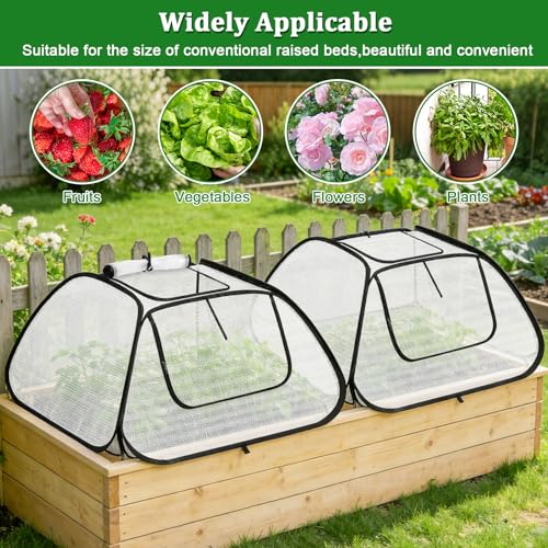 2 Pack Garden Covers for 6x3ft Raised Beds
