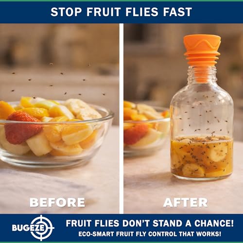 BUGEZE USA Bottle Top Fly Trap [6 Pack - Yellow]