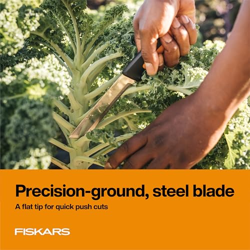 Fiskars Harvesting Knife w/ Sheath, Serrated Edge Vegetable Garden Tool - style: Harvesting Knife