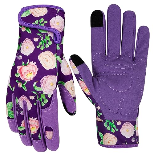 Leather Gardening Gloves for Women Garden Gloves Thorn Proof Heavy Duty Gloves Women Gardening Gift - color: Color C