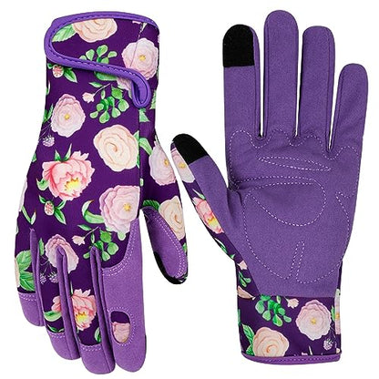 Leather Gardening Gloves for Women Garden Gloves Thorn Proof Heavy Duty Gloves Women Gardening Gift - color: Color C