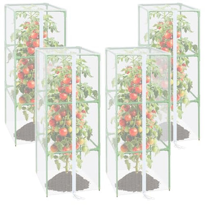 ZeeDix 43x16.1 in Garden Tomato Plant Cover Netting for Square Tomato Cage - color: 4 Pack, size: 43inch