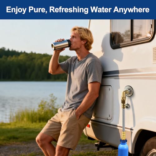 5 FT RV Drinking Water Hose, 3/8 in ID Lead-Free Short Connector Hose - size: 5FT