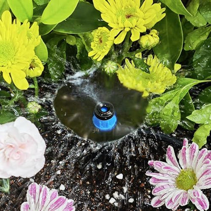 Drip Emitters for 1/4" Drip Irrigation Tubing 25 pcs Adjustable 360 Degree Fan Shape Water Flow Irrigation Drippers with Lock Barbed Irrigation Drip Heads Drip Spray Emitters for Flower Plants Garden - size: 25 Pcs Drip Emitters Vortex with Lock Barb
