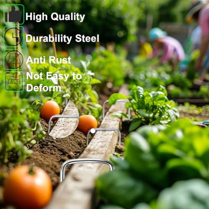 200 Pack Lawn Staples, Premium Garden Landscape Staples, Galvanized Heavy-Duty Gauge Stakes, U-Shaped Tent Stakes, Anti-Rust Fence Netting Pins Ground Spikes, Sod Pins - color: 200 Pack