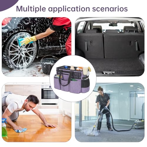 IBVIVIC Wearable Cleaning Caddy Bag for Cleaning Supplies, Purple - color: Purple