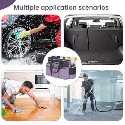 IBVIVIC Wearable Cleaning Caddy Bag for Cleaning Supplies, Purple - color: Purple