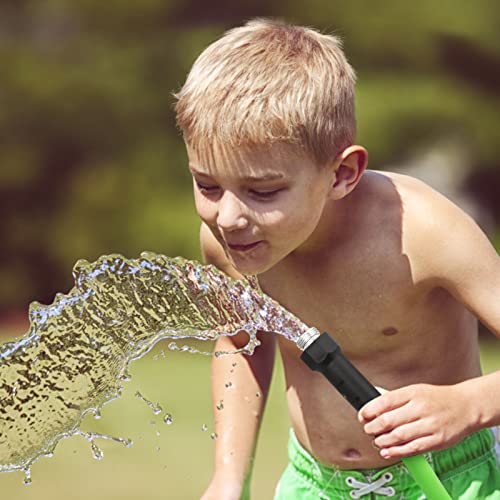 DEWENWILS Garden Hose 50 ft x 5/8", Water Hose with Swivel Handle, Heavy Duty, Lightweight, Flexible Hose for Plants, Car, Yard, 3/4 Inch Solid Fittings, Drinking Water Safe HHGH50A1 - color: Green, size: 50 ft