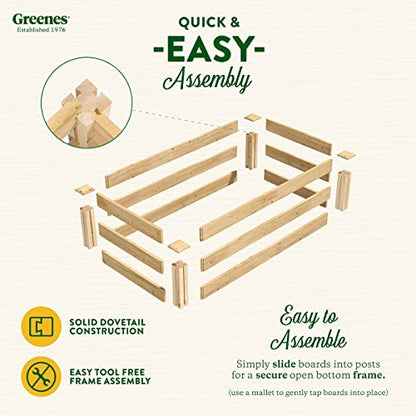 Greenes Fence Premium Cedar Raised Garden Bed, 2' x 4' x 10.5" (3/4" Thick) (2-Pack) - Made in USA with North American Cedar - size: 2' W x 4' L x 10.5" H (2-Pack)