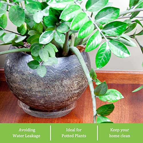 Shellwei 18 Pack 16 Inch Plastic Plant Saucers Extra Large Clear Flower Pot Drip Trays Plants Drip Tray Plant Drainage Tray Plants Saucer Trays for Indoors Outdoors - size: 16 Inch