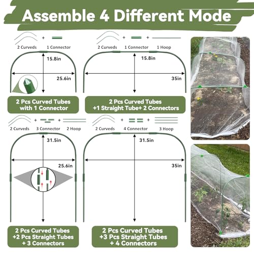 Garden Mesh Netting Kit Protect Fruit Vegetable from Birds Bugs - size: 8 * 26 FT (Kit)