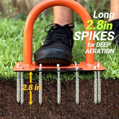 39in Lawn Aerator Manual Yard Grass Aerator Aeration Tool