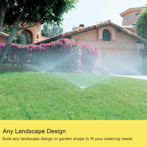 FANHAO Metal Lawn Sprinkler for Yard, 2 Pack Automatic Garden Water Sprinkler on Spike Base, Adjustable Brass Sprinkler Nozzle 360 Degree Large Area Coverage for Lawn Grass Patio Garden Irrigation - color: Black