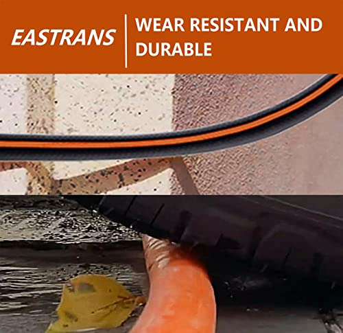 EASTRANS 10ft x 5/8" Black Garden Hose with 3/4" Male to Female Fittings - color: Black and Orange, size: 10FT Male to Female