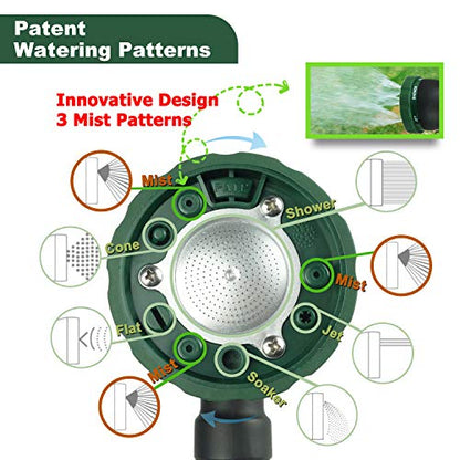 Heavy Duty 21 Inch Watering Wand with Pivoting Head, Adjustable Water Sprayer Wand with Ergonomic Handle, Spray 6 Watering Patterns, Perfect for Watering Hanging Plants - size: 21 Inch