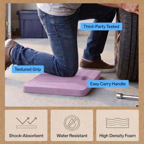 GORILLA GRIP® Extra Thick Foam Kneeling Pad for Gardening, 17.5x11 Purple - color: Purple