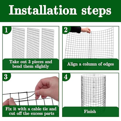 10 Packs Wire Plant Protector from Animals, Metal Mesh Plant Cage Covers - color: 10 Pack 20x12 Inch