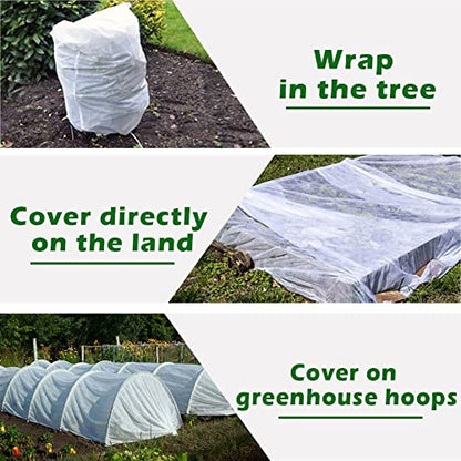 Plant Freeze Protection Cover, 7x25 FT Floating Row Cover - size: 7x25ft